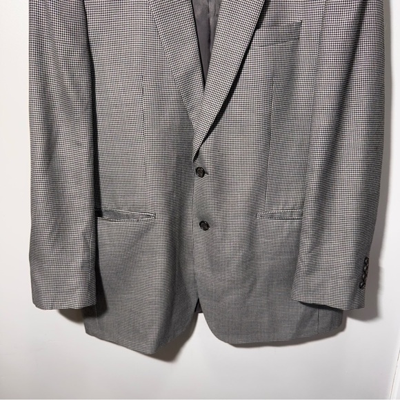 Lauren Ralph Lauren Dillards Silk Wool Blazer Men 44L Houndstooth Sport Coat - Picture 4 of 10